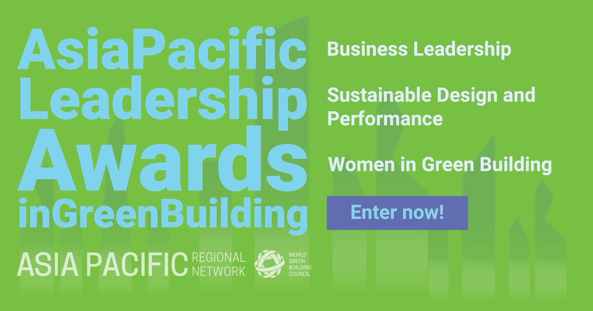 WorldGBC and our Asia Pacific Regional Network are proud to announce the launch of the Asia Pacific Leadership in Green Building Awards (AP Leadership Awards). Read more about the Awards and enter now: lnkd.in/dZdjudXY #BuildingTheTransition #APLeadershipAwards2024
