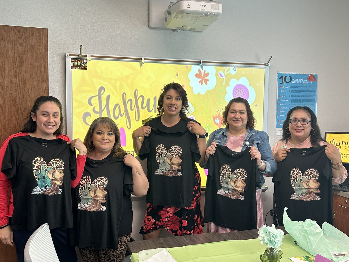 Happy administrative professionals week! Our ladies keep our school running with grace and style. We❤️you! #CactusMakesPerfect 🌵❤️ #TeamSISD #WeLeadTX