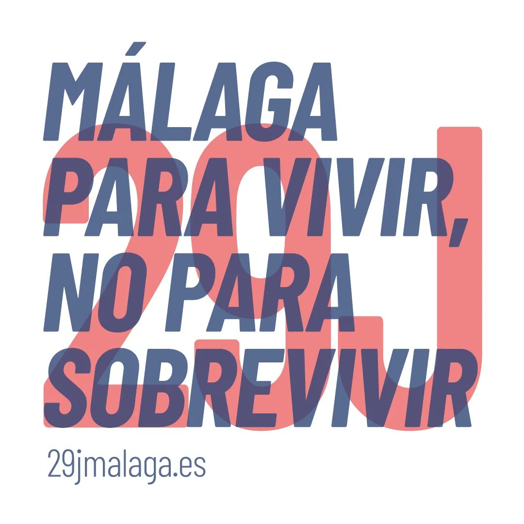 29J ¡A LA CALLE! Málaga se ha convertido en una ciudad invivible para quienes la habitamos ¡SE ACABÓ! POR UNA MÁLAGA PARA VIVIR Y NO PARA SOBREVIVIR 👇🏽 #29JParaVivirNoParaSobrevivir