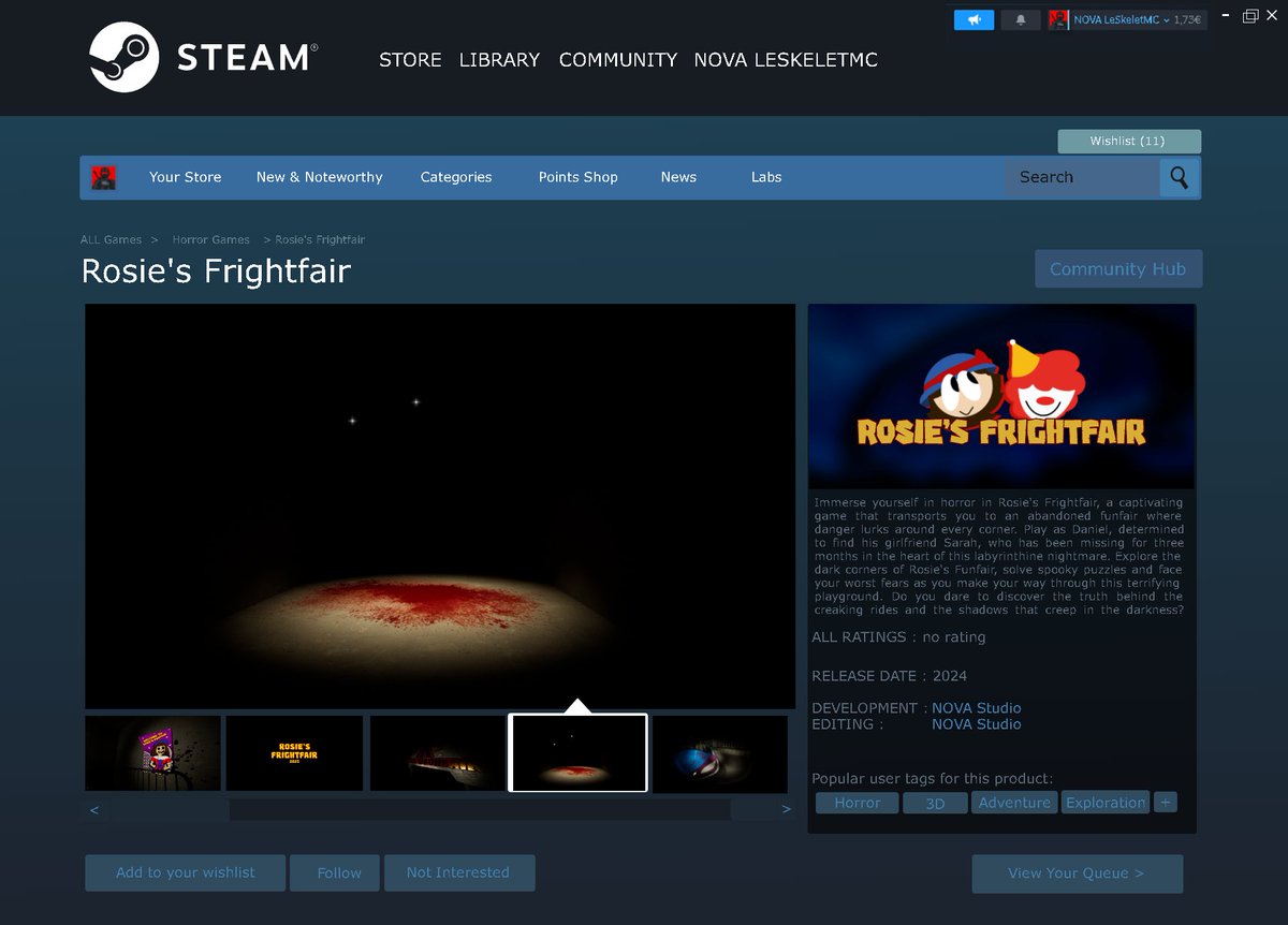 #indiedev #indiedevhour #gamedev #gamer #horror #horrorgames #indiegame #gaming I made a concept for my game's Steam page, what do you think?