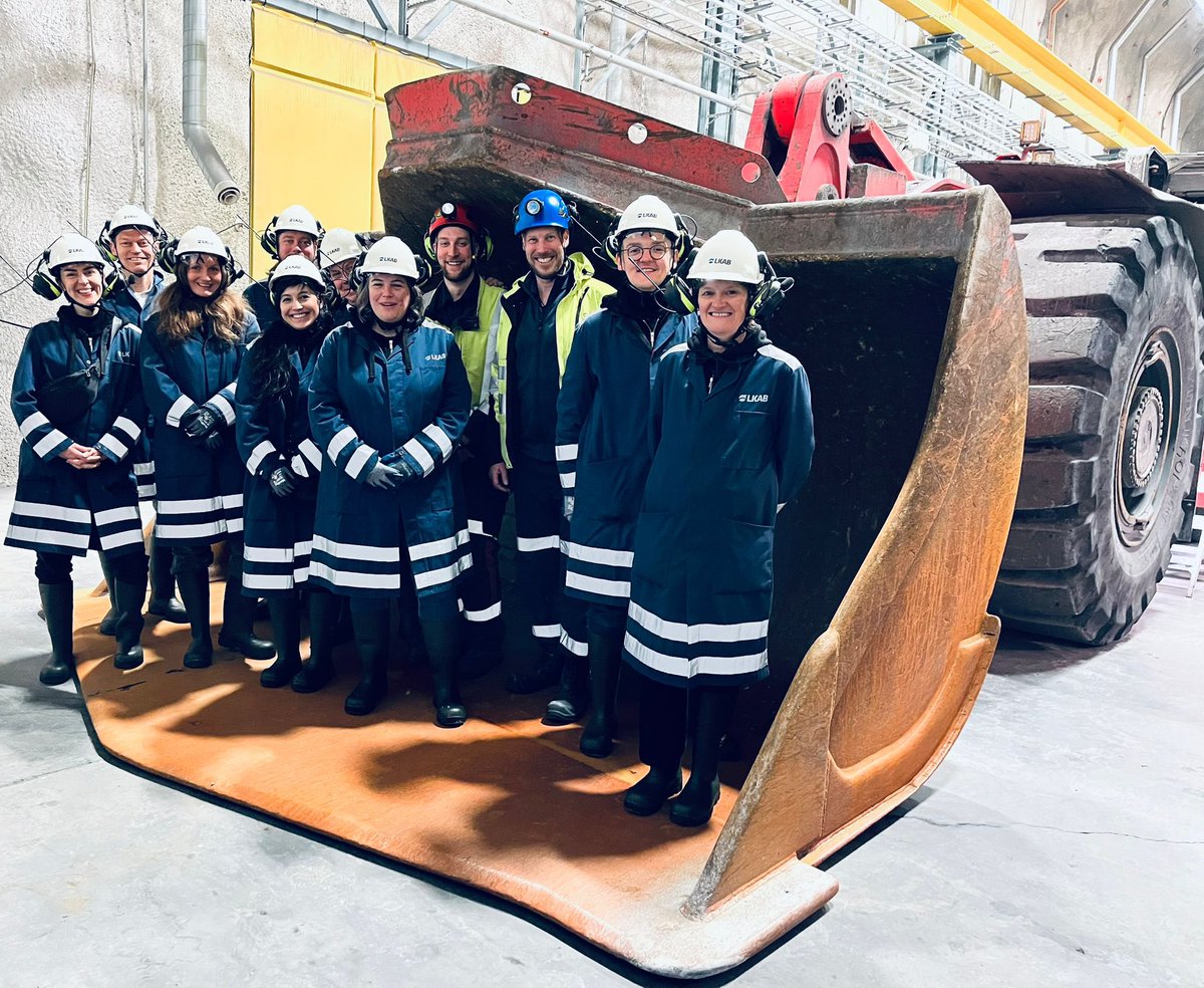 The @industriAll_EU team got into full gear 👷‍♂️👷‍♀️👷to go down under and visit the LKAB mine in Sweden 👇👇 Visit to discuss sustainable mining and raw materials to produce green steel.