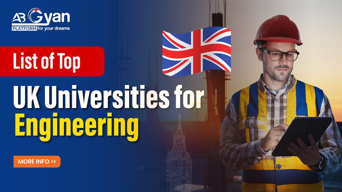 Discover the leading UK universities shaping the future of engineering! Check out our blog for the top 10 picks in 2024. 🎓

#StudyInUK2024 #studyinuk #studyabroad #studyabroadconsultants #abroadeducation #UKStudyAbroad #ukstudy #ABGYAN

abgyan.com/blog/list-of-t…