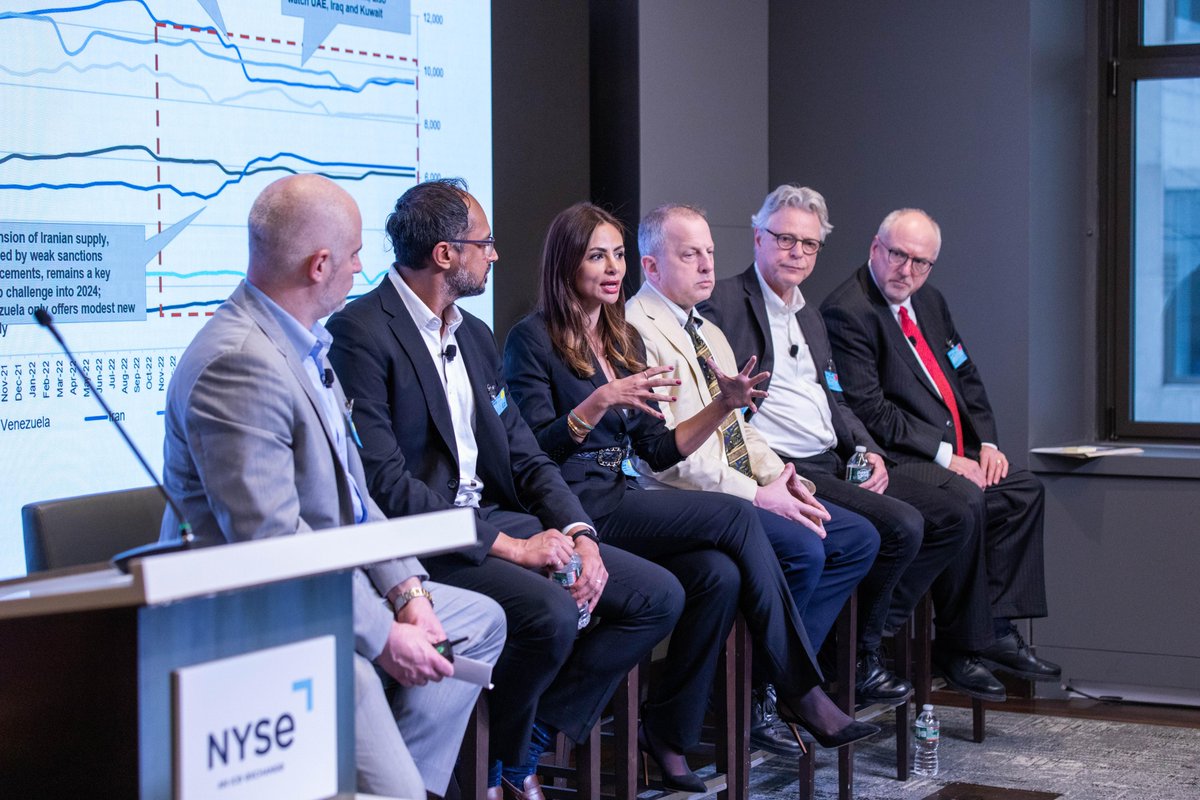 Global Oil Market Insights with Energy Intelligence and ICE | At an exclusive briefing in the NYSE the panel discussed crucial topics shaping oil markets... 
#oil #opec #opecplus #oilmarkets #macroeconomics #geopolitics #geopoliticalrisk #oott <a href="/ICE_Markets/">ICE</a>
