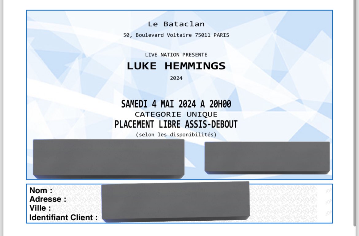 I'm selling one standing ticket for Luke’s Paris show on the 4th of May! face value including the taxes €45

reason? my job was made redundant so i can't spend this money on a trip rn 🤡

🏷️boy, luke hemmings, nostalgia for a time that never existed, paris, france, 5sos