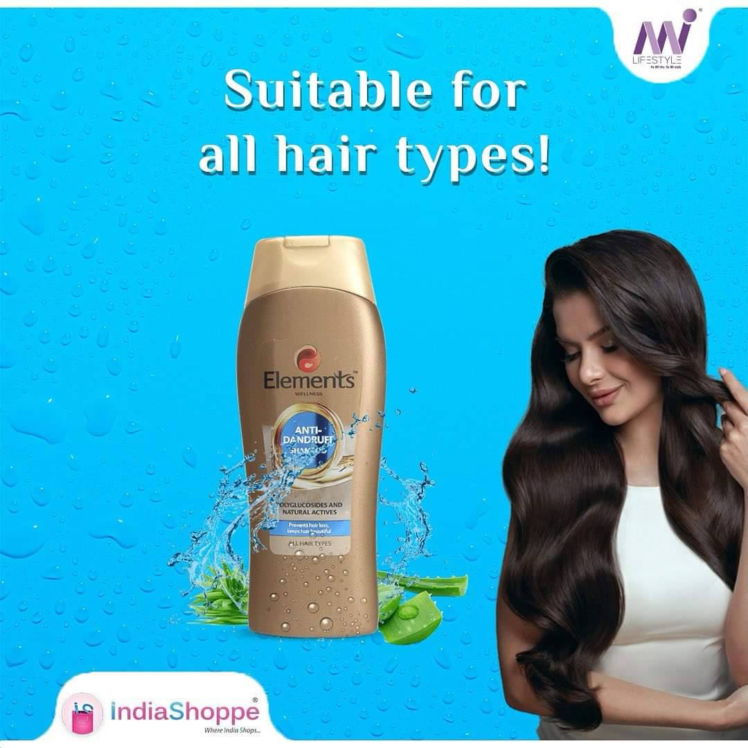 Celebrate your hair’s natural beauty easily, with Elements Anti-Dandruff Shampoo!

.
#AntiDandruff #ShinyHair #ReduceHairFall #ElementsWellness #AntiDandruffShampoo #IndiaShoppe