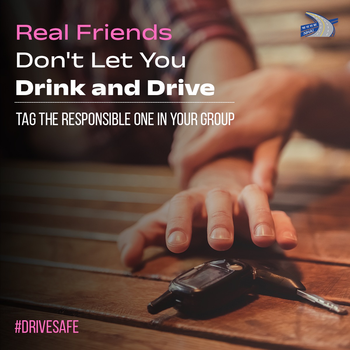 Real friends look out for each other, especially when it comes to staying safe on the road. Remember, drinking and driving don't mix!
Tag the responsible one in your group and let them know you appreciate their commitment to keeping everyone safe on the road. #DontDrinkAndDrive