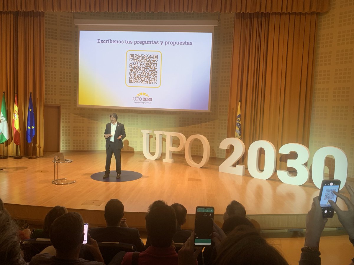 Escuchando el programa electoral UPO 2030 del nuevo equipo de Gobierno de la Universidad Pablo de Olavide ⁦@pablodeolavide⁩ #UPO2030