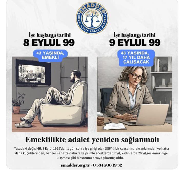 8 Eylül 1999 sonrası için emeklilikte adalet yok! Ama her şey yoluna girecek. Adalet yerini bulacak. #CHPdenKademeyeTamDestek