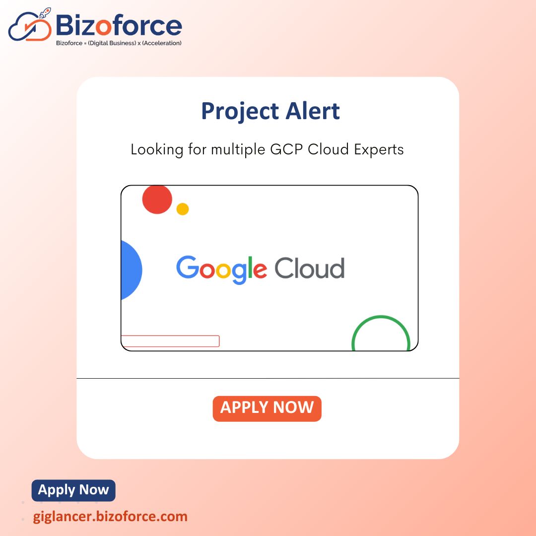 Calling all GCP Cloud Experts in India! 🚀 Ready to take your career to new heights? Apply now on Giglancer and land your dream job in the cloud!

Apply Now - buff.ly/3UeVgaT

#Giglancer #CloudJobs #GCP #GCPCloud