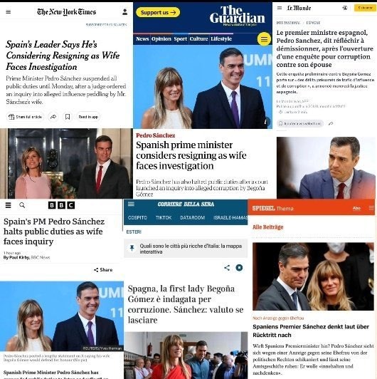 La prensa internacional se hace eco en tiempo récord de las dudas de Pedro Sánchez. Han escondido todas sus tropelías hasta ahora, pero hoy lo dejan de lado y exponen a la trama de su mujer... ¿Lo despedirán sus jefes globalistas o solo están negociando unas nuevas condiciones?