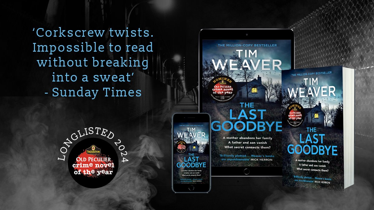 In @TimWeaverBooks' 'The Last Goodbye’, a connection between a letter & a forty year old cold case could cost investigator David Raker everything. Find out more about the 📕 & vote now🗳️ bit.ly/TheakstonsAwar… #TheakstonsAwards @Theakston1827 @penguinrandom @MichaelJBooks