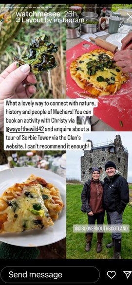 🌿As part of our Spring Marketing campaign we invited blogger Kathi from @watchmesee to visit the South of Scotland. Her Instagram is pinging with great pix from her across the region. Thank you to the more than 20 businesses who supported this trip!