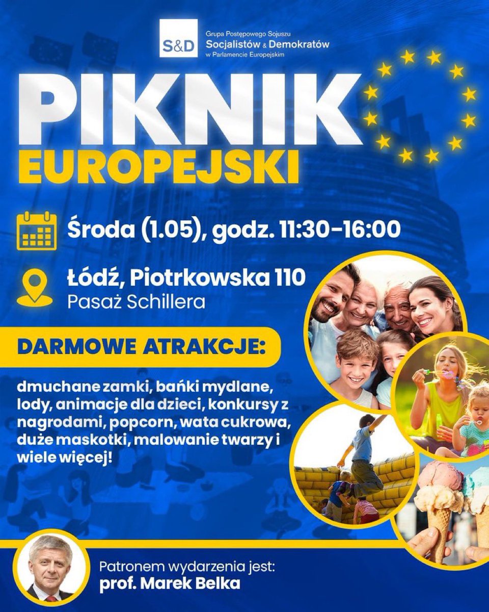20-lecie wejścia Polski do Unii Europejskiej będziemy w Łodzi świętować na Pikniku Europejskim. Zapraszam wszystkich 1.05 na Pasaż Schillera 🇵🇱🇪🇺