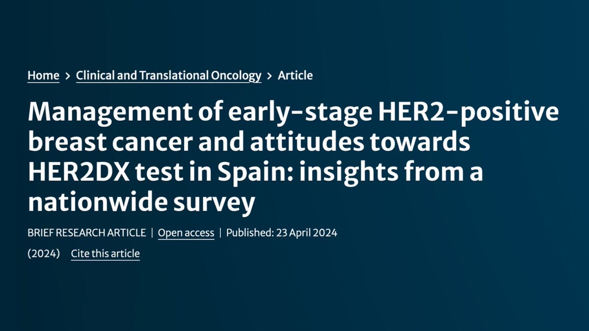 #HER2DX and its impact on therapeutic decision-making   
Understanding its credibility, and clinical relevance is crucial for optimizing treatment strategies and enhancing patient outcomes in the context of #HER2+ #breastcancer 
👉🏻ow.ly/YbVo50RnSp6