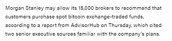 Army of wealth advisors are about to be activated by major banks for the biggest product launch in over a decade

HK ETF slated to launch on Monday

This is ETF Wave 2

80ks by May
We touch 100k By End of summer
SOL new highs
Memes are beta

theblock.co/post/290782/mo…