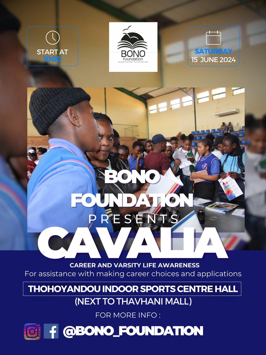 Ntsundenirich's tweet photo. I am excited to be part of #CAVALIA2024 hosted by Bono Foundation. This event, pioneered by @vcneguyuni, combines career guidance and varsity life awareness, impacting hundreds of students in Venda and beyond. 

#CareerGuidance  #YourDreamIsOurDream
#TodsyIsToGuide #TodayIsToDo https://t.co/bxxQ7KWuAT
