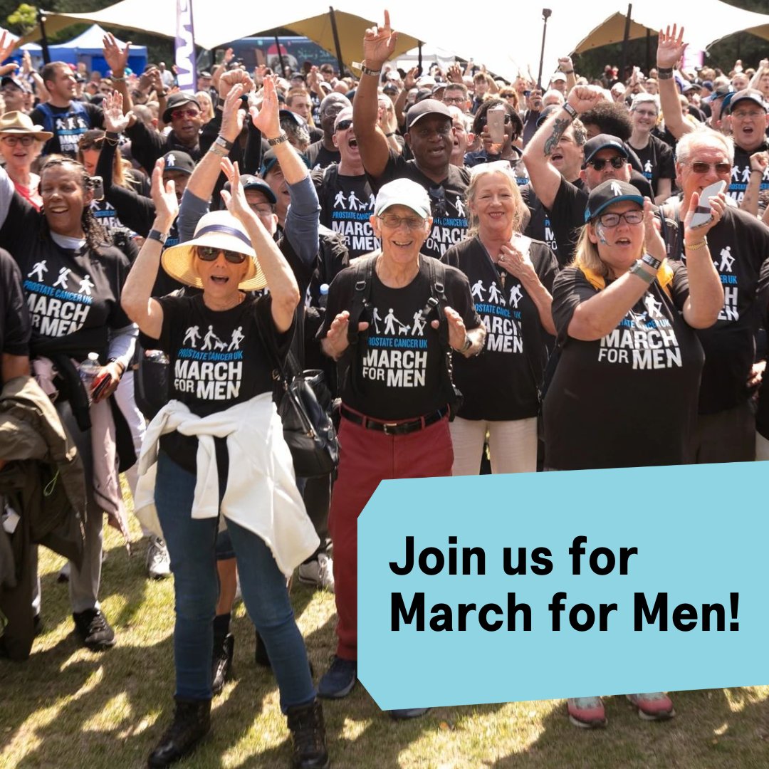 Over 1,500 of you descended on Battersea Park for last year's #MarchForMen 😎 Experience the buzz again by joining us for this year's event on Sunday 2 June. Every step you take will help fund lifesaving research that could save men’s lives. ➡️ Sign up: bit.ly/3Vo2FqL