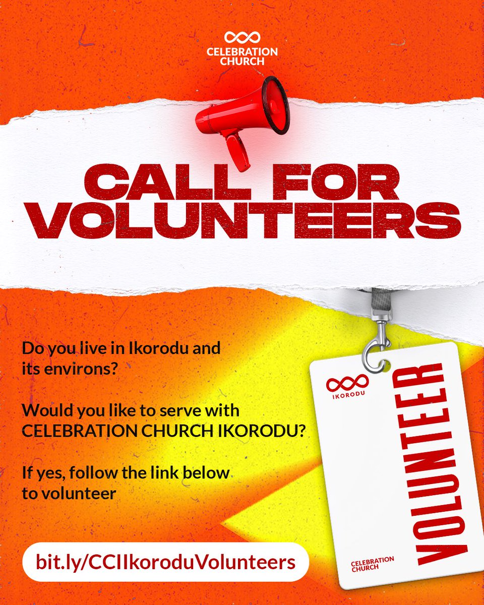 cci__global's tweet photo. Do you live in or around Ikorodu? 
Would you like to join the workforce? 

Now is your chance! 🎉🎉🎉
CCI Ikorodu is coming and we will need you to volunteer. 

Come let’s work together to spread the gospel throughout Ikorodu and its environs. 

Click the link in our bio to volunteer! 🥳