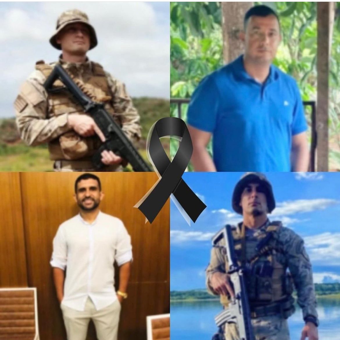 A segurança pública perdeu quatro valorosos  policiais militares do Comando de Operações de Divisa (COD): Anderson Kimberly Dourado de Queiroz, Diego Silva de Freitas, Gleidson Rosalen Abib e Liziano José Ribeiro Júnior, que se encontravam em missão.