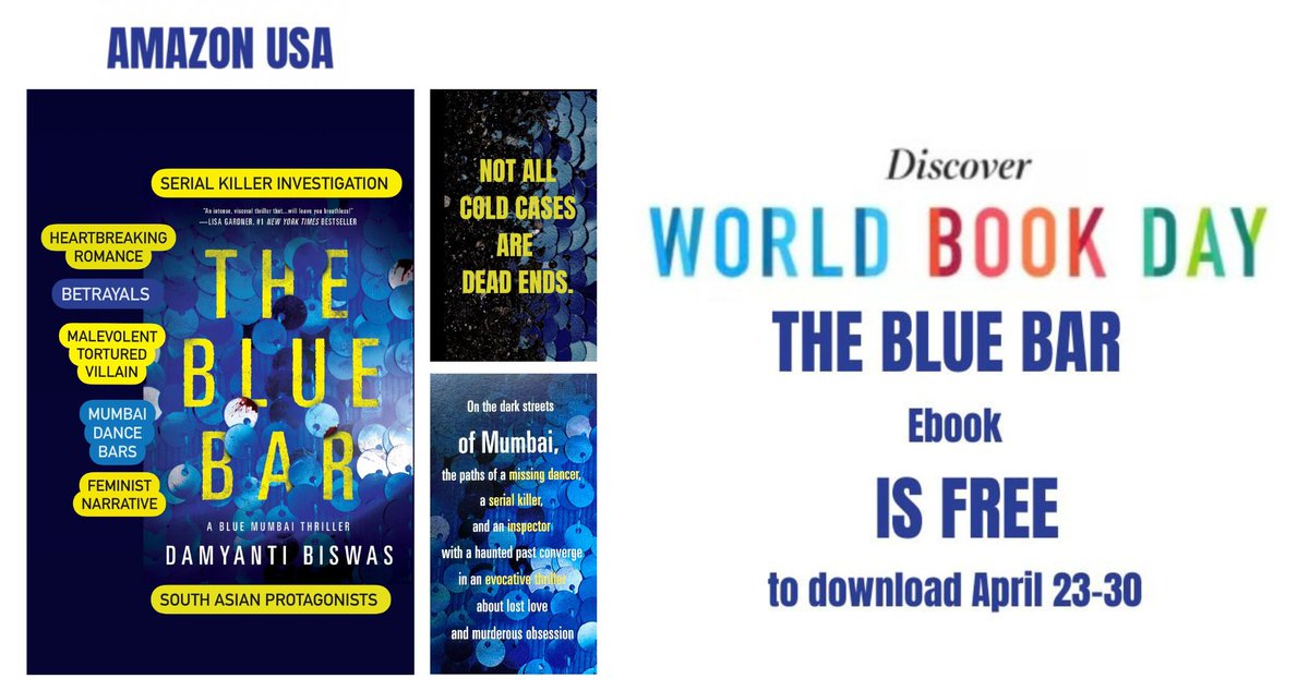 With the recent bout of illness I've been facing, seeing Amazon pick The Blue Bar from India on World Book Day has been a major pick-me-up. It’s available to download this week, so I’d love for you to snag it for free: tinyurl.com/4eh8m2c7