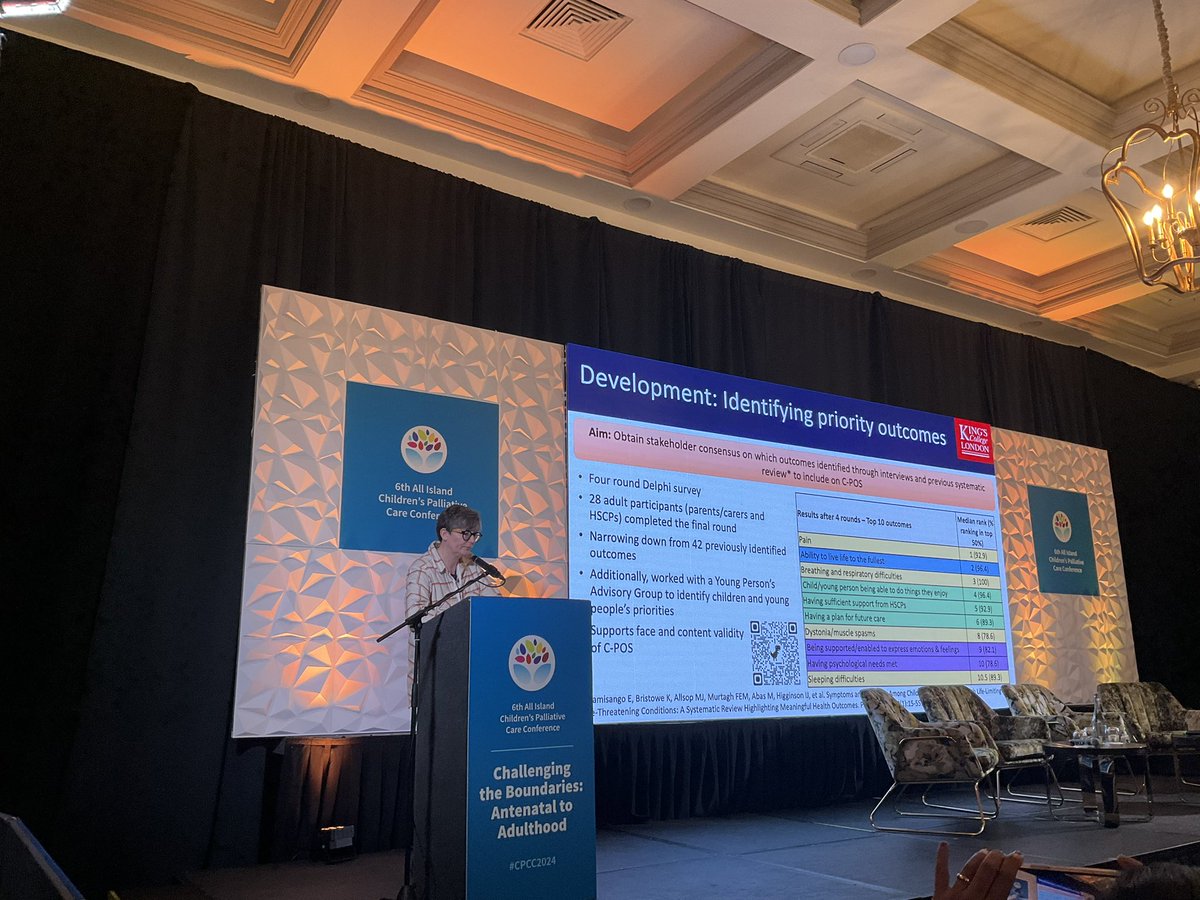 Development and psychometric evaluation of Children’s Palliative Care Outcome Scale (C-POS)- Prof Lorna Fraser, from @KingsCollegeLon