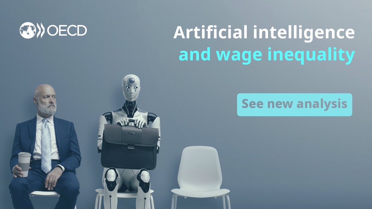 #AI can boost the productivity of the least productive workers, possibly leading to lower #WageInequality between workers.

Ahead of #InternationalWorkersDay, learn+ about #ArtificialIntelligence and wage inequality.
👉 bit.ly/3TQlfW8 | #LabourDay