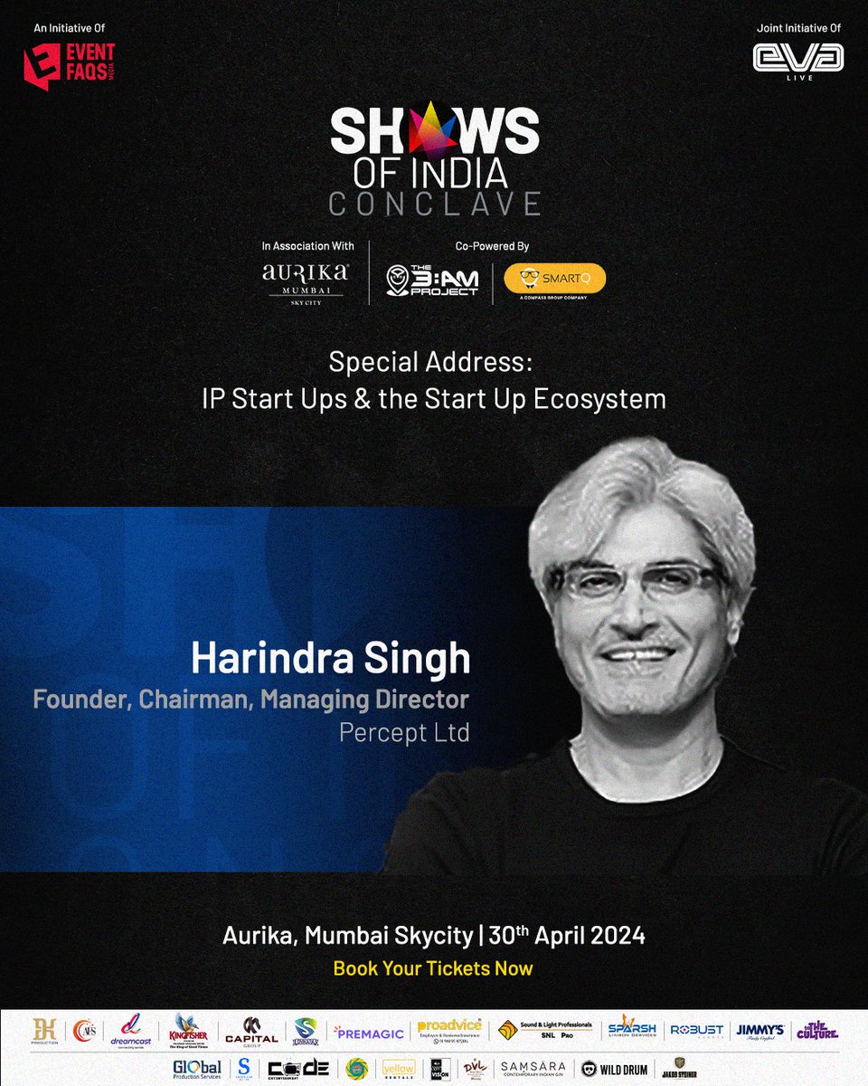 Harindra Singh, CMD, @PerceptEMC, to deliver a special address Shows on India Conclave 2024 on April 30, 2024 on 'IP Startups and the Startup Ecosystem' | @EVENTFAQS 
Read More: bityl.co/PXhg