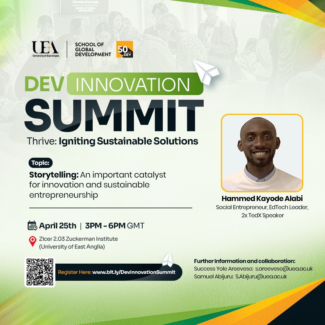 If you are in Norwich today. I will be delivering a keynote at the University of East Anglia Dev Innovation Summit. I will be speaking about my favorite topic “Storytelling” The best way to speak about storytelling is to tell stories.