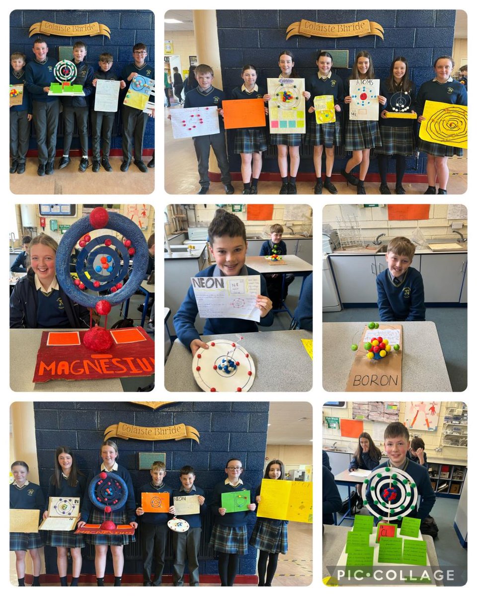 Ms. Rickerby's first year Science class have been busy working on their Atomic Models. Some very impressive results on display here!  @KWETB, #Respect, #ETBEthos, #care,