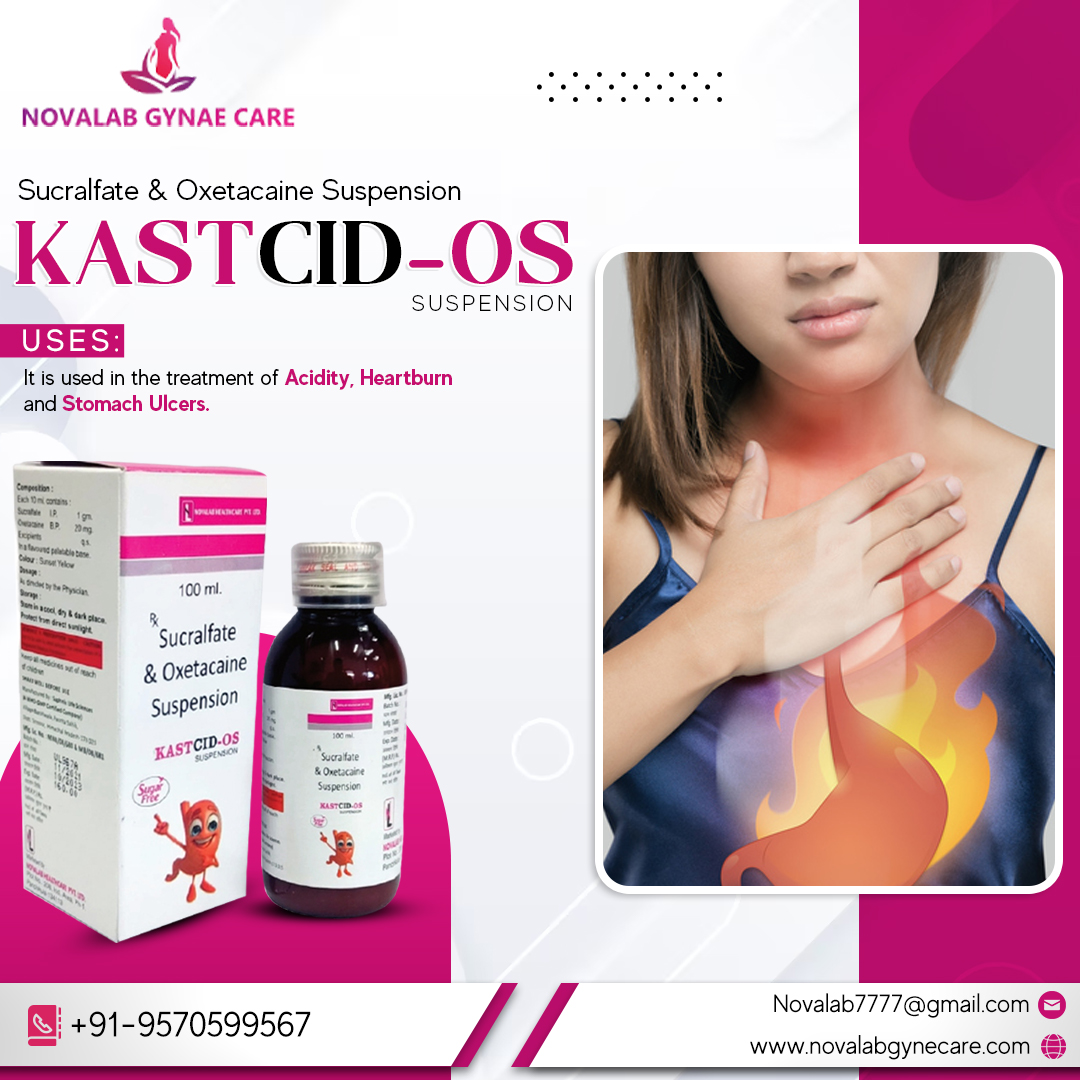 Introducing KASTCID-SUS by Novalab Gynae Care – your solution for acidity, heartburn, and stomach ulcers. 🌿💊 Say goodbye to discomfort with this effective medicinal suspension. 
Know more:
📲 Dial +91 9570599567 TODAY & unfold your success story! 🌟