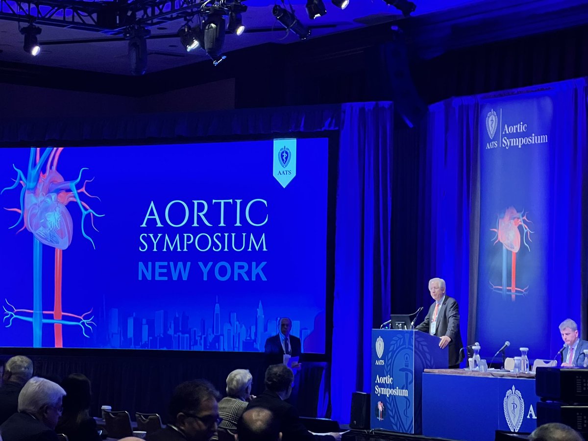 It’s that time! #Aortic2024 kicking off now with @JCoselli_MD and Steven Lansman. Close to 1000 attendees with us today in NYC!