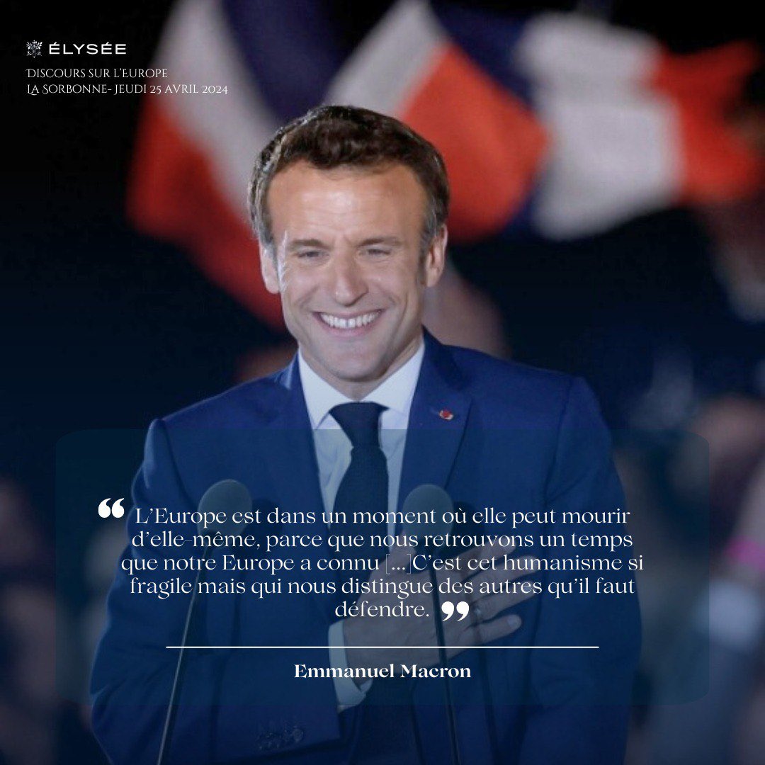 Un discours et un cap clairs. <a href="/EmmanuelMacron/">Emmanuel Macron</a> s’érige une fois de plus en tant que grand leader européen 🇪🇺