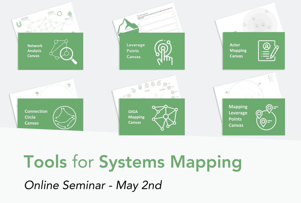 Our next seminar is coming up in one week, this one to help you explore and learn how to use the various tools in the area of systems mapping and actor mapping. Full info here: lnkd.in/e6akkgr9 You can find all the canvases here: t.ly/PROUi