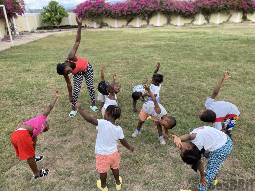 Marie Flaure has taken the lead as an assistant activities coordinator for the 2nd generation. She does a really good job at teaching and playing with the kids. The kids have so much fun &amp; really enjoy her after school classes. Do you remember gym class? #HaitiLove #Sports #Coach