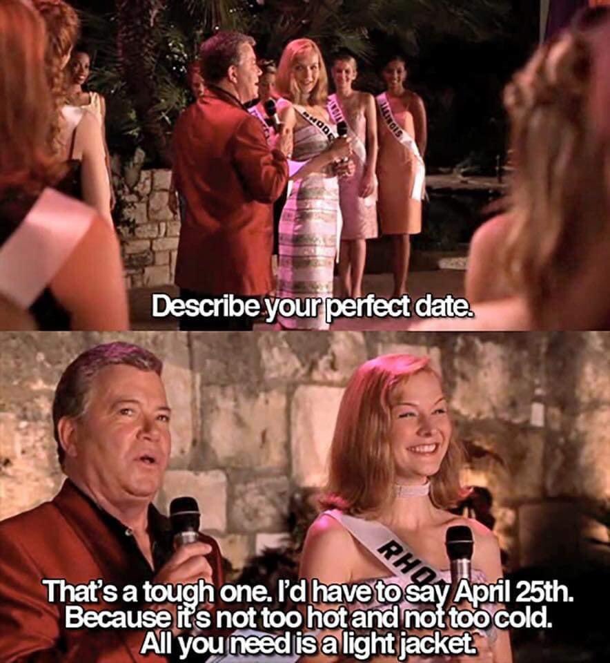 Don’t forget your light jacket, friends! Today is the perfect date ❤️ #MissCongeniality