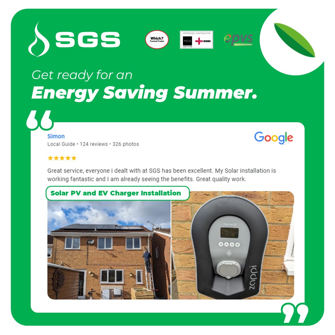 ☀️Get ready for an Energy Saving Summer, with Solar PV and an EV Charger💸
If you're interested in becoming an #EnergySaver contact SGS for further details 
bit.ly/3tkBUHB 
☎️01722 331066 
📧info@sgsgas.co.uk 
#salisbury #hampshire #wiltshire #GreenEnergy #SolarPower