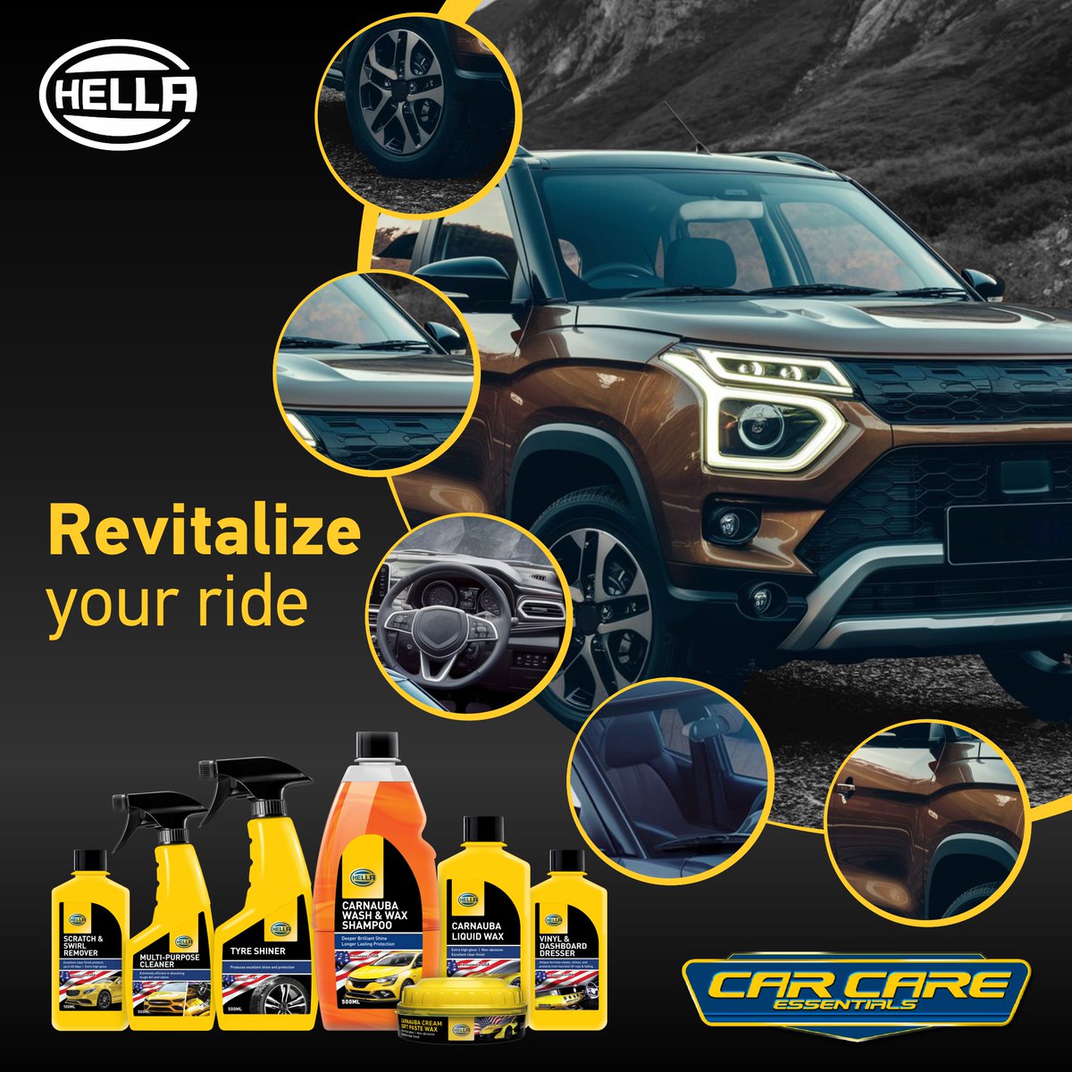 Preserve your investment.

Revive your car's showroom-like shine with the HELLA Car Care Range - The ultimate one-stop solution for all your car needs.

Know more:
🌐 hellacarcare.in
📞 1800 103 5405

#CarCare #CarDetailing #Cars #PaintProtection #CarLifestyle #Automotive