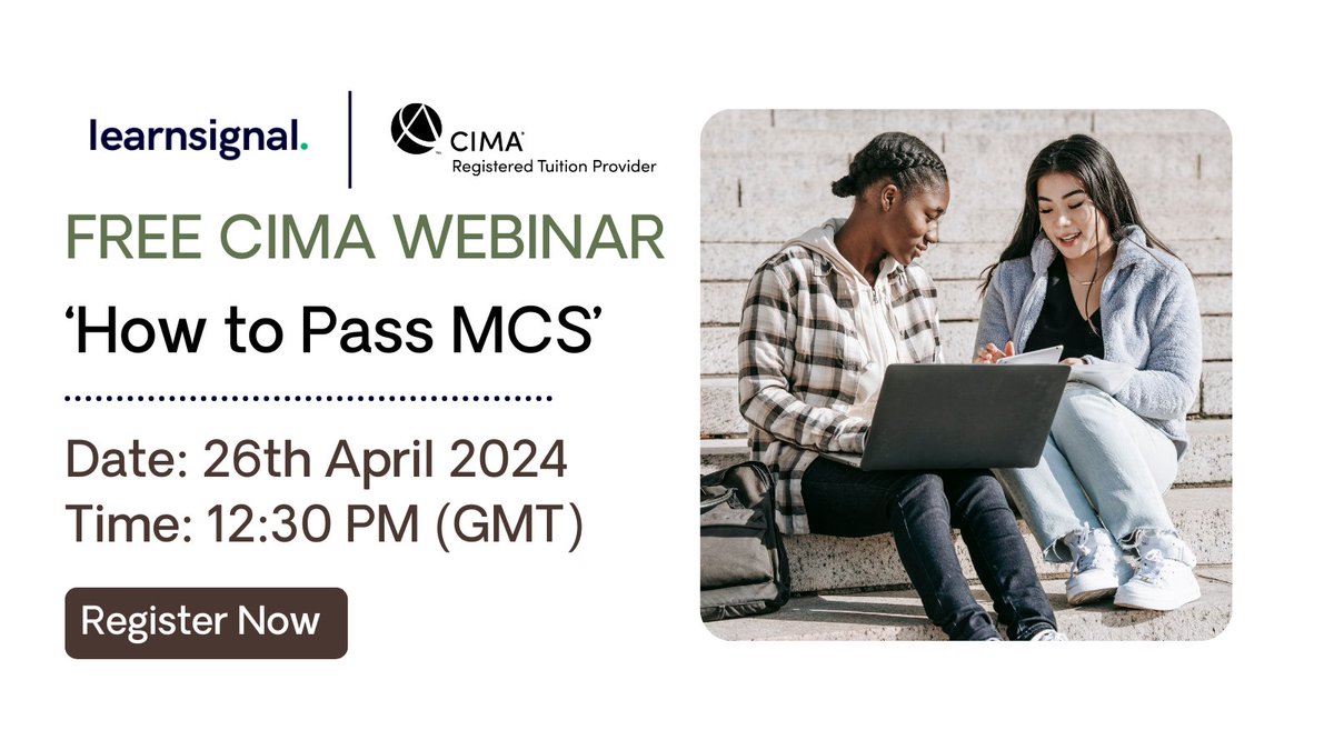 Enhance your MCS exam prep with our webinar co-hosted by @learnsignal - Essential tips to pass the MCS exam for the pre-seen Flatthall - Overcome exam day challenges - Understanding CIMA variant and equating process Reserve your spot now! attendee.gotowebinar.com/register/64402… #CIMA #MCS