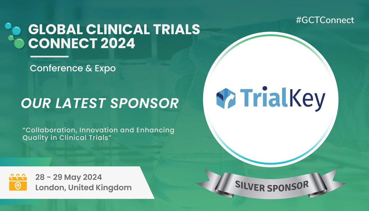 #GCTC Thrilled to announce that @TrialKeyAI  will be joining us as a #SilverSponsor for our Global Clinical Trials Connect 2024 Conference in London, UK on May 28th & 29th, 2024. #GCTConnect 

Conference Website: corvusglobalevents.com/conference/glo…

#patientrecruitment #hybridclinicaltrials