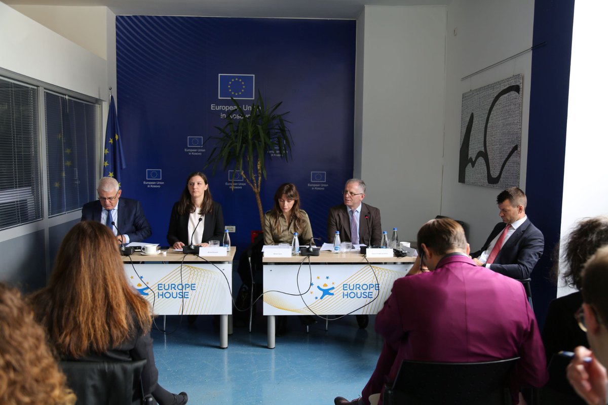 XSvecla's tweet photo. Honored to have discussed with the distinguished members of the EU’s Working Party on the Western Balkans Region (COWEB) on the current security situation. https://t.co/8CayGXw2cu