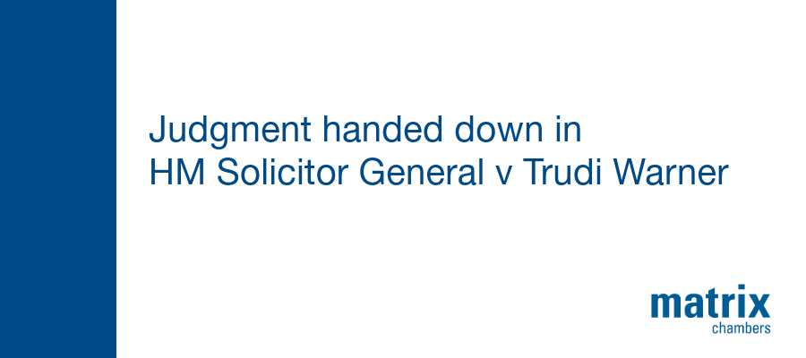 Mr Justice Saini has refused the Solicitor General’s application for permission to bring proceedings for contempt against Ms Warner. Clare Montgomery KC and Rosalind Comyn acted for Ms Warner, instructed by @Raj_Chada of @hodgejonesallen ow.ly/7j4b50RnVox