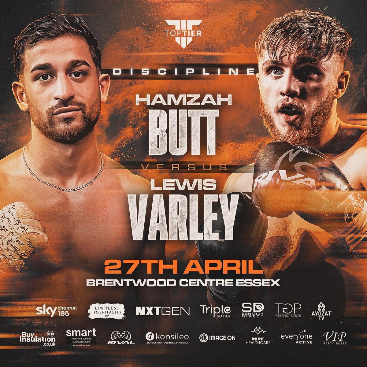 Kerim Agius and Hamzah Butt are pulling on their gloves and getting into the ring in Top Tier: Discipline LIVE on April 27th!

Watch online from 5pm on ayozat.com ch 102
Watch the main card from 7.30pm on Sky 186 &amp; ayozat.com ch 101 &amp; 102
<a href="/_toptierboxing/">TopTier Boxing</a>