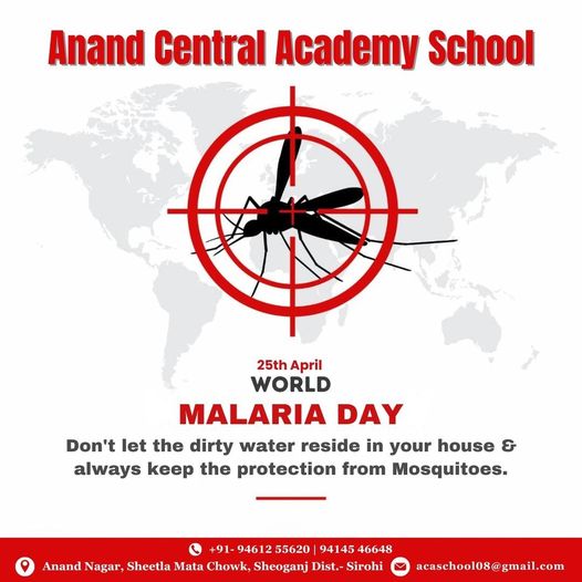 Let us unite together, raise awareness and defeat malaria in every possible way.
World Malaria Day.

#anandbalvidhyamandirschool #AcademicExcellence  #WorldMalariaDay #FightTheBite #EndMalaria #MalariaAwareness #MalariaPrevention #MalariaFreeWorld #DefeatMalaria #Malariatreatment