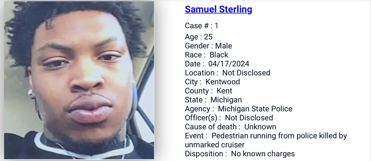 Ben Crump just took this case. Samuel Sterling was on foot running from police when cops deliberately ran an unmarked cruiser over him, killing him. incarcernation.com/view-for-death…