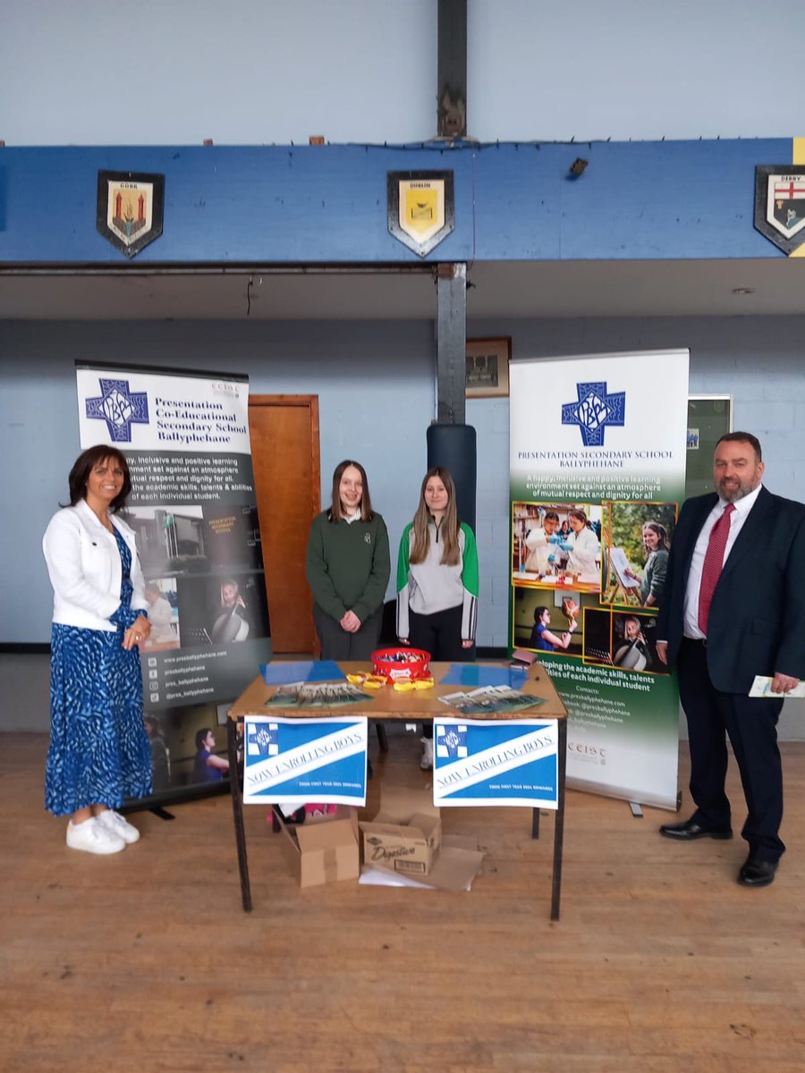 Post Primary Schools Fair held in The Barrs, Togher on Wednesday 24th April, organised by HSCLs. It was a huge success! Well done to all involved! #presentationballyphehane #proudofourstudents