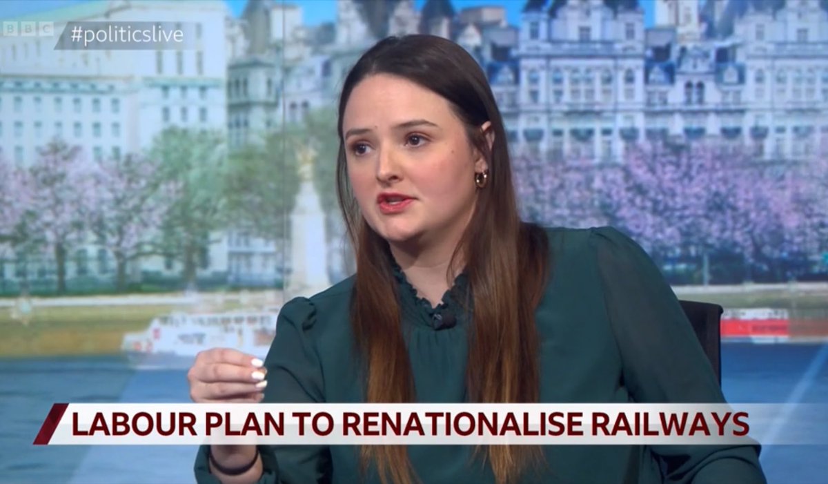 Tufton St veteran, Kate Andrews who advocates for privatising anything not screwed down, insists that renationalising rail would be a terrible idea #PoliticsLive