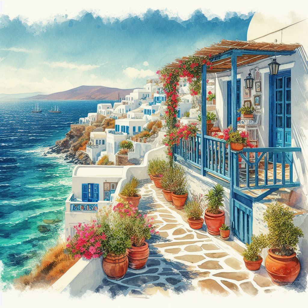 Here I came to the very edge where nothing at all needs saying...and every day on the balcony of the sea wings open fire is born and everything is blue again like morning. — Pablo Neruda

A Blue Balcony
#blue #balcony #seaview #Greek #island