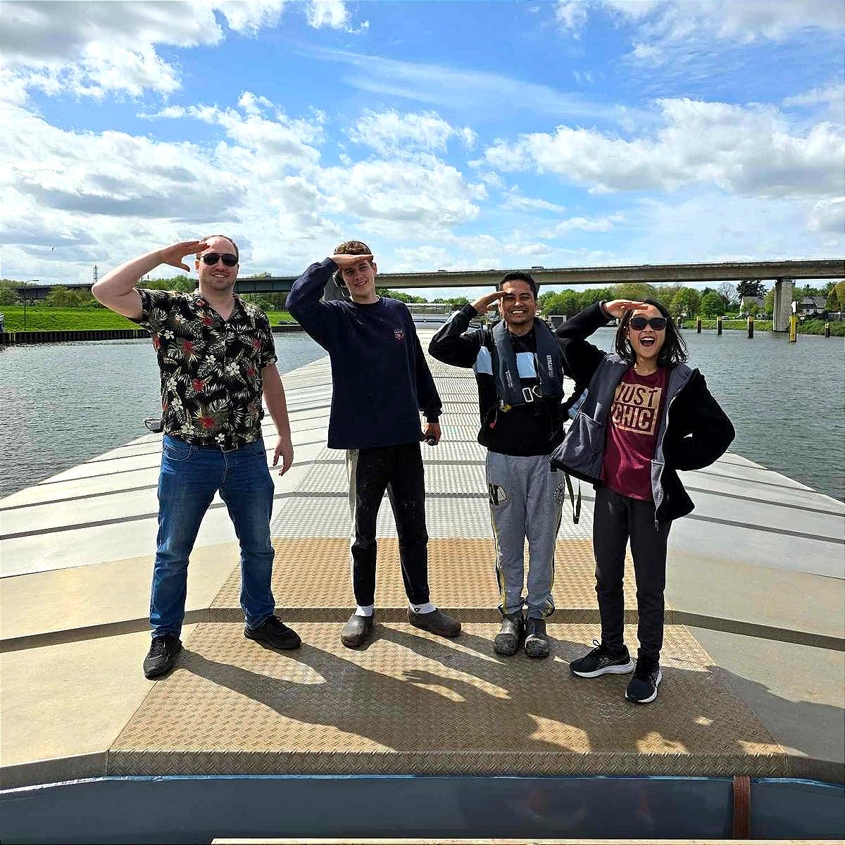 ⚓ Meanwhile onboard the magnificent vessel mvs Martcilino...

...AXXAZ Crew Member, Joffre (second right) is enjoying his stay on board, along with the 3 children of his captain.

Of course, that's the inland life - working together as one to achieve success! 🥳

#axxazfamily