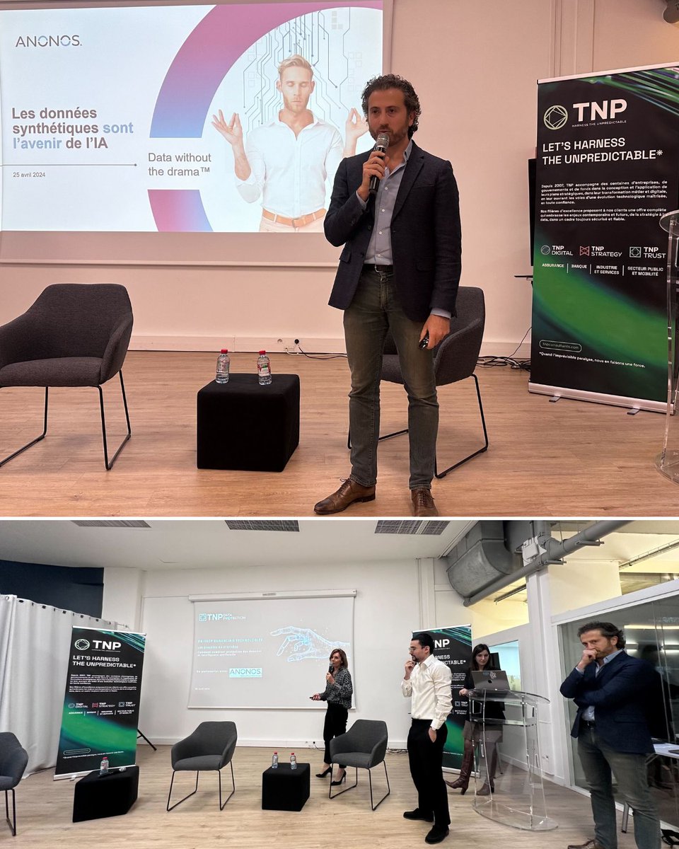 anonos's tweet image. We were delighted to have joined @TNPConsultants for the &quot;Synthetic Data: A Way to Combine Data Protection and Artificial Intelligence&quot; event!
We showcased Data Embassy’s synthetic data capabilities, exploring how it enhances analytics &amp;amp; boosts AI projects.🚀
#DataEmbassy