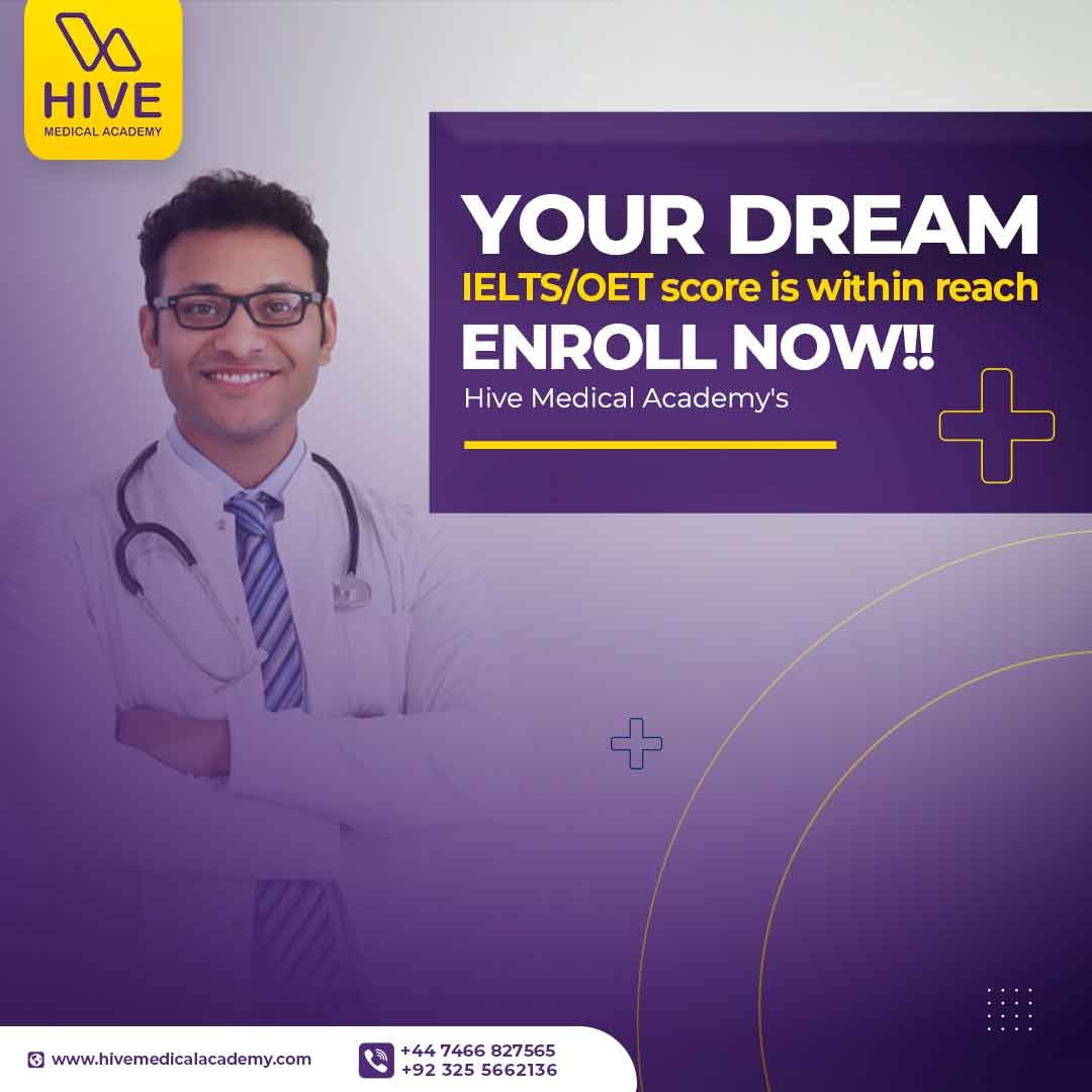 Reach for your dream IELTS/OET score with Hive Medical Academy! Enroll now and let's make it happen together. 🌟
#SuccessAwaits #HiveMedicalAcademy #IELTS #OET #CareerGoals #futuredoctors